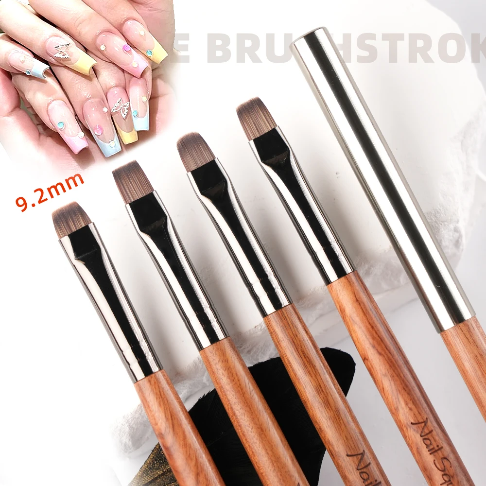 Neue Fabrik Custom Design Ultra Wide 9,2mm Reinigung Polnisch Staub Acryl Kunst Nagel Pinsel Sets 3d Uv Gel Französisch nagel Pinsel