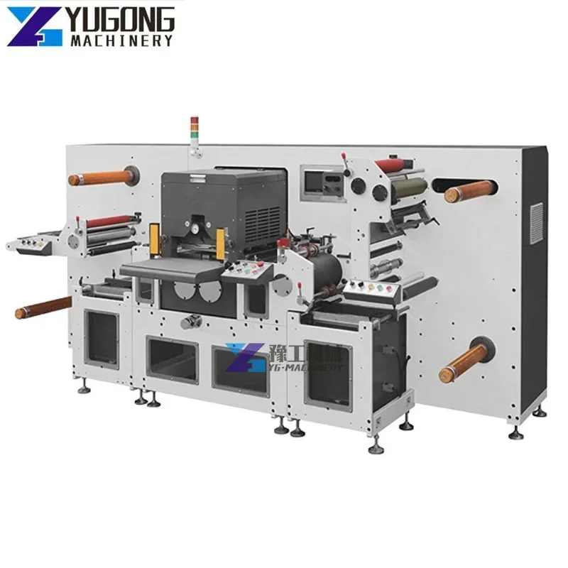 Automatic Roll to Roll Adhesive Label Flat Bed Die Cutter Die Cutting Machine Printing Slotting and die cutting machine