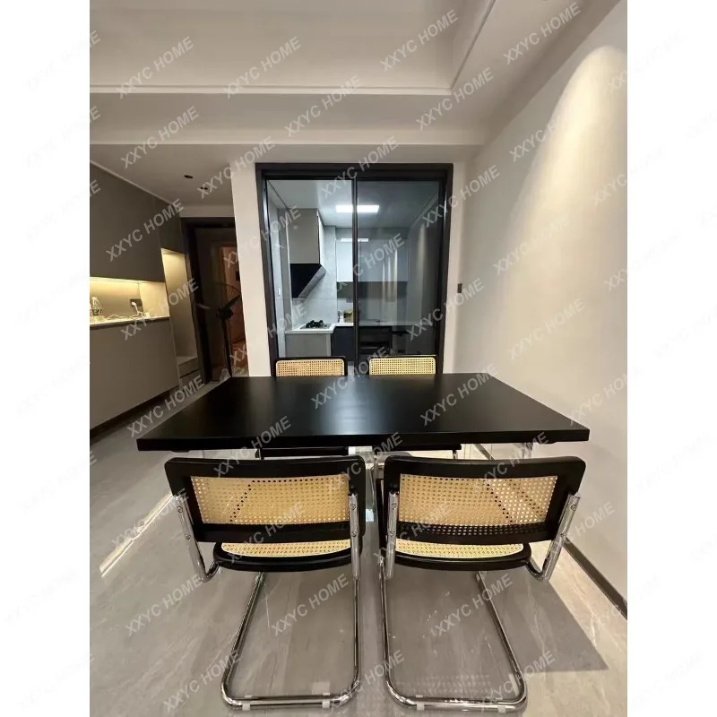 

SL color acrylic suspended dining table rectangular, table and chair household small apartment