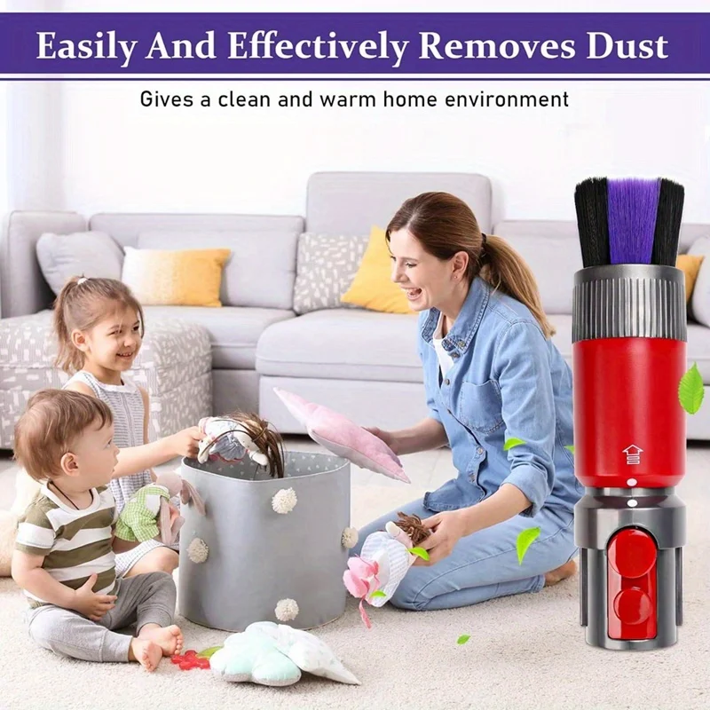 Dusting Brush For Dyson Models V7–V15, Featuring Soft Bristles That Won’t Scratch Surfaces