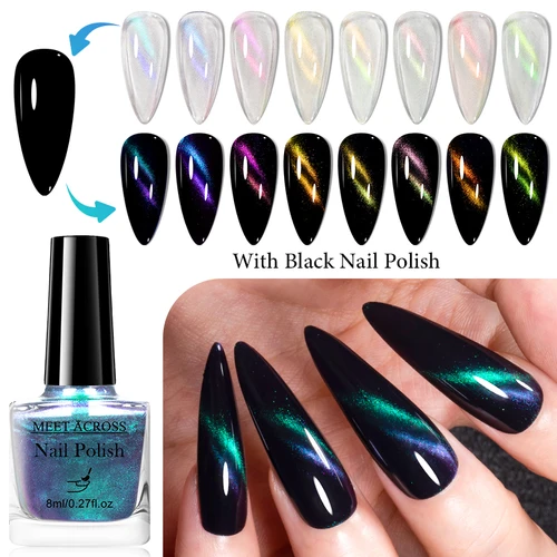 Imagen 2 del producto Esmalte de uñas magnético 9D con láser de 8ml, secado rápido, sin remojo, esmalte artístico para uñas, manicura DIY, sin necesidad de lámpara