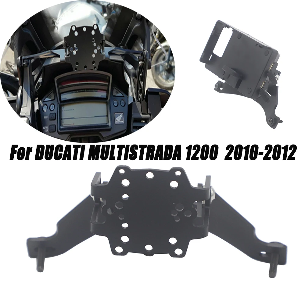 New For DUCATI MULTISTRADA 1200 Motorcycle Navigation Bracket Mobile Phone GPS Plate Stand Holder 2010-2012