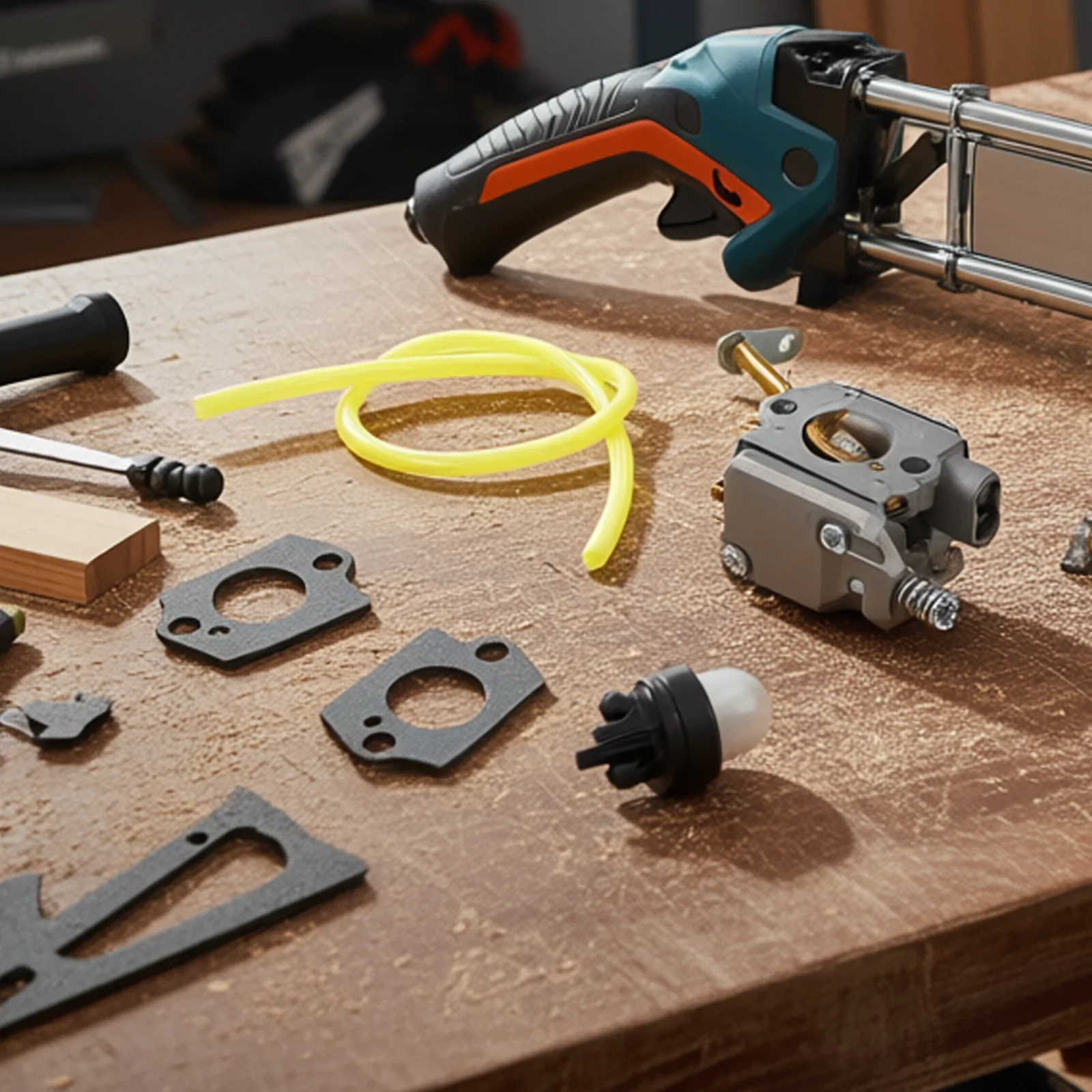 

Carburetor Kit for Homelite CSP3314 Chainsaw Fits WT673 A09159 000998271 Essential Components Including Fuel Line and Gaskets