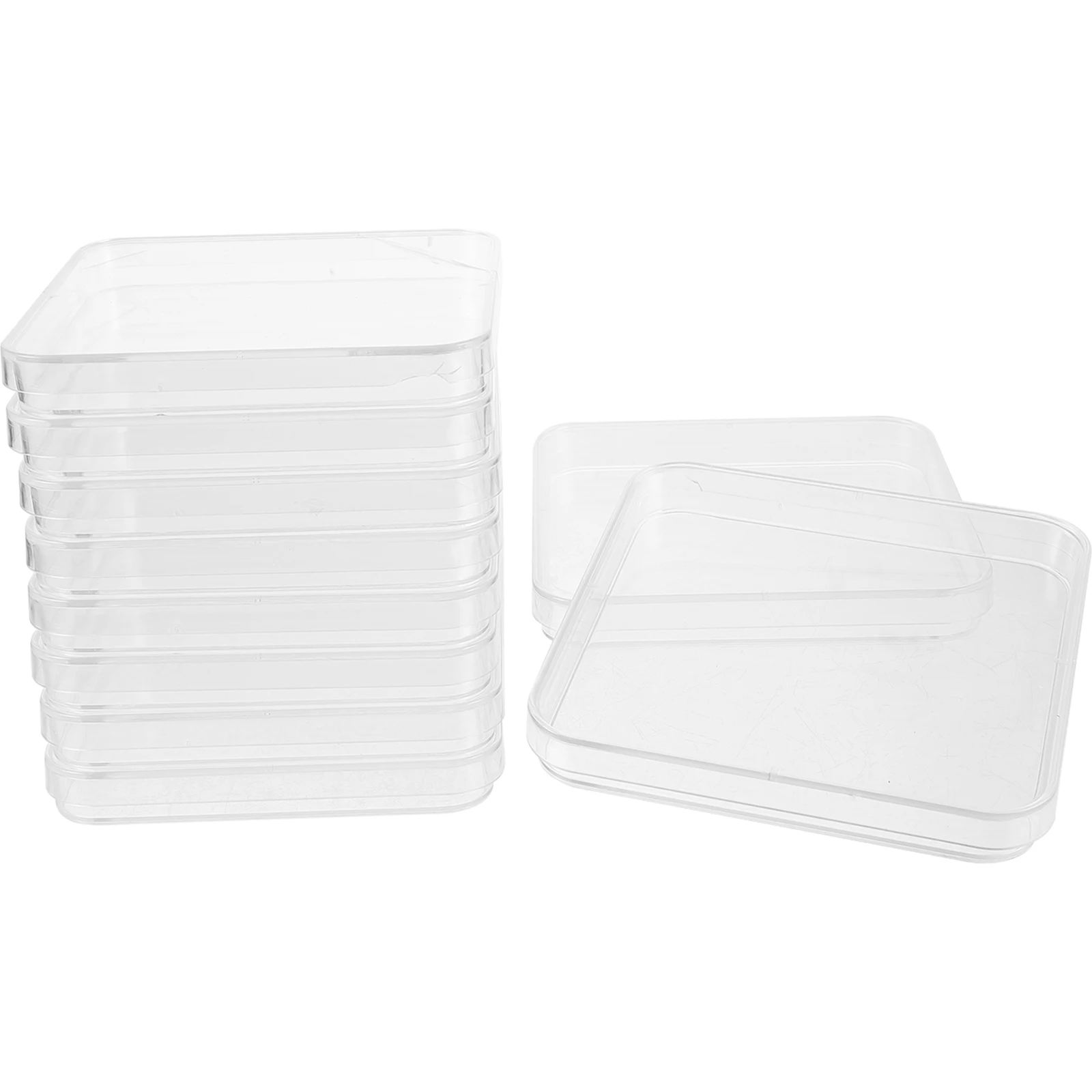 

10 Pcs Disposable Square Plastic Culture Dishes 10x10cm Transparent Petri Plates Laboratory Agar Tools Chemistry Equipment