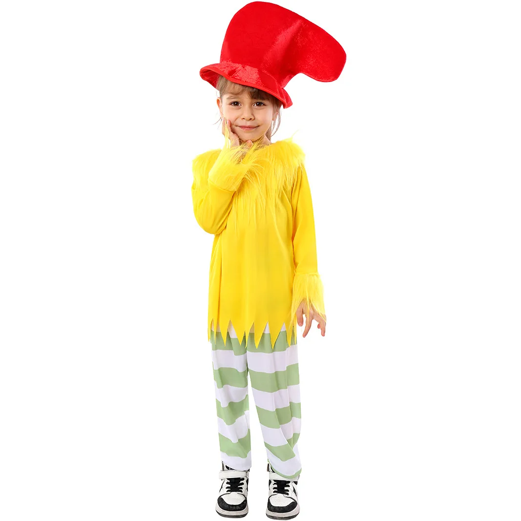 Writer Dr. Seuss Children Halloween Cosplay Party Dress Up Costume Kids School Role Playing Stage Outfit