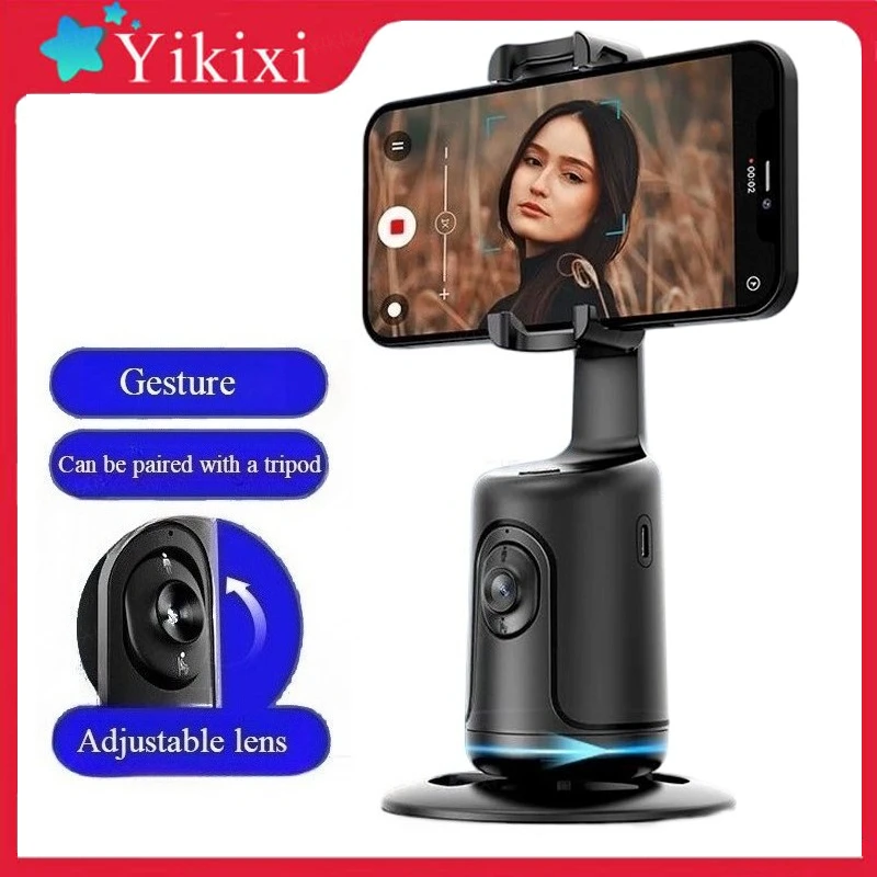 Smart  Auto Face Tracking Gimbal AI Camera Desktop Smart 360 Rotation Phone Holder Stabilizer Stand Monopod For Smartphone Live