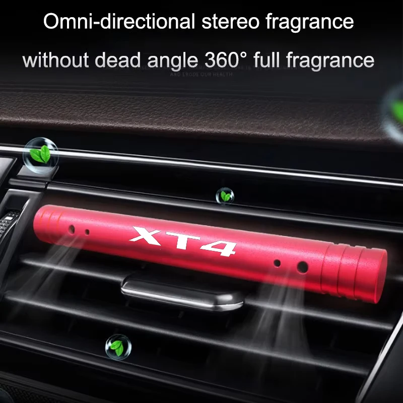 Car Air Outlet Perfume Clips Vent Diffuser Lasting Solid For Cadillac XT4 Logo Air Freshener remove odor Fragrance Accessories
