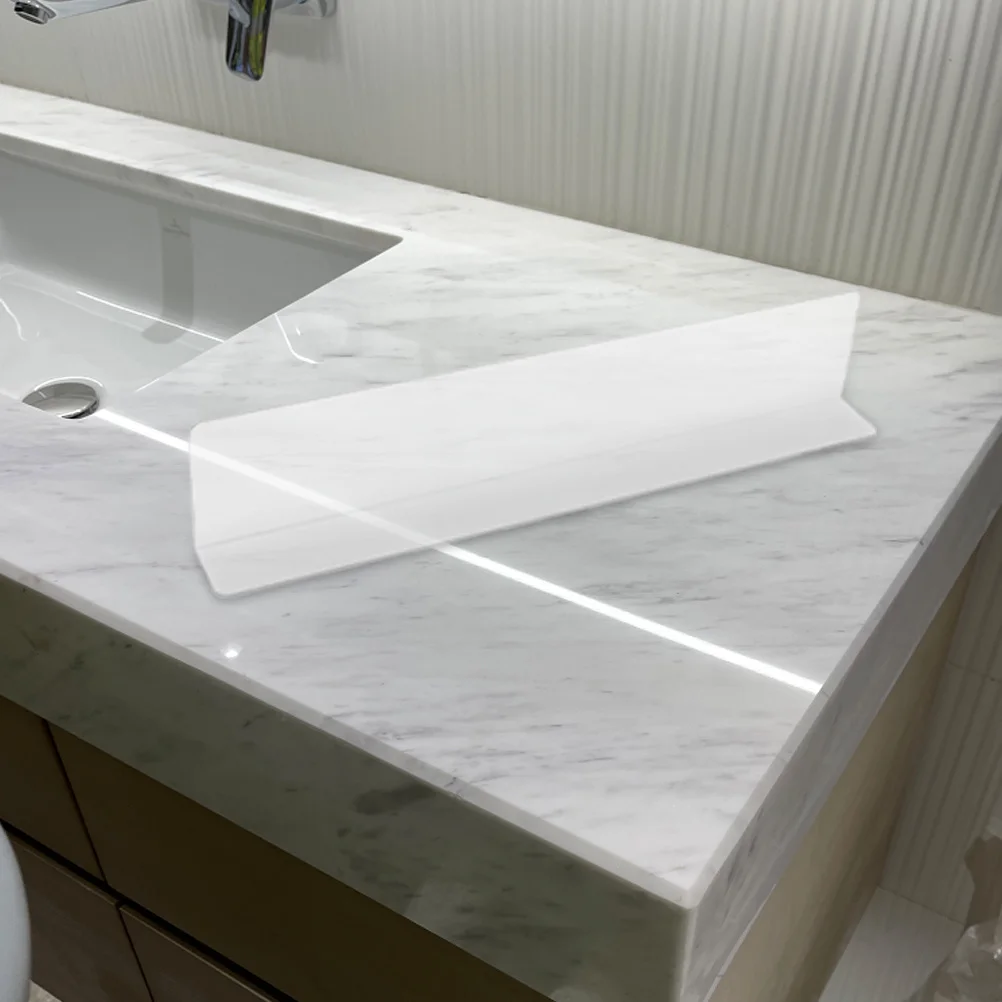 

2pcs Clear Bathtub Splash Guard Transparent Pvc Water Barrier For Bathroom Sink Shower Tub Corner Spatter Protector Waterproof