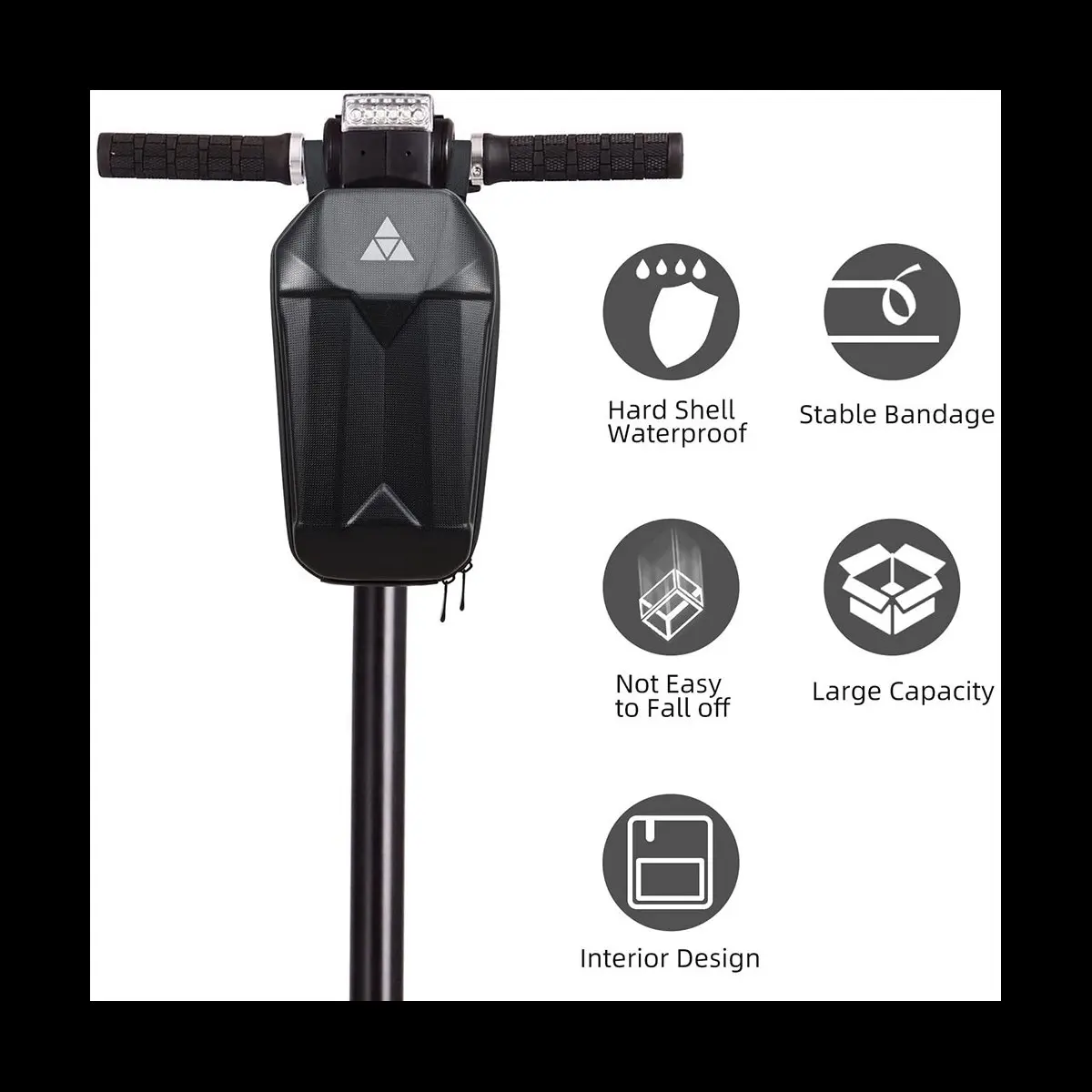 

X07A Новая сумка для хранения для скутера, 5 л, большая вместимость, жесткий водонепроницаемый чехол, передняя сумка для скутера, сумка для хранения, сумка на руль