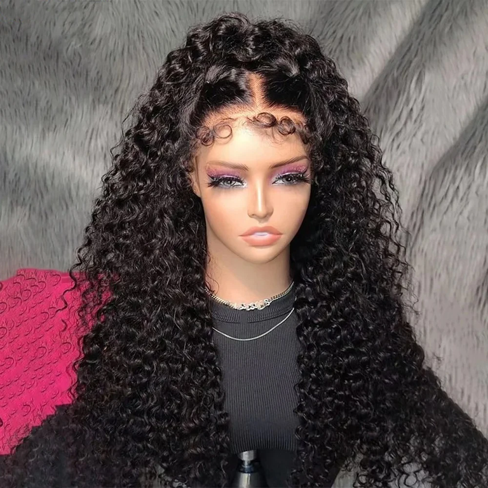 

Long 38 Inch Deep Wave Lace Front Wigs Human Hair 200 Density 13x4 Transparent Lace Frontal Wigs Deep Curly Human Hair Wig for