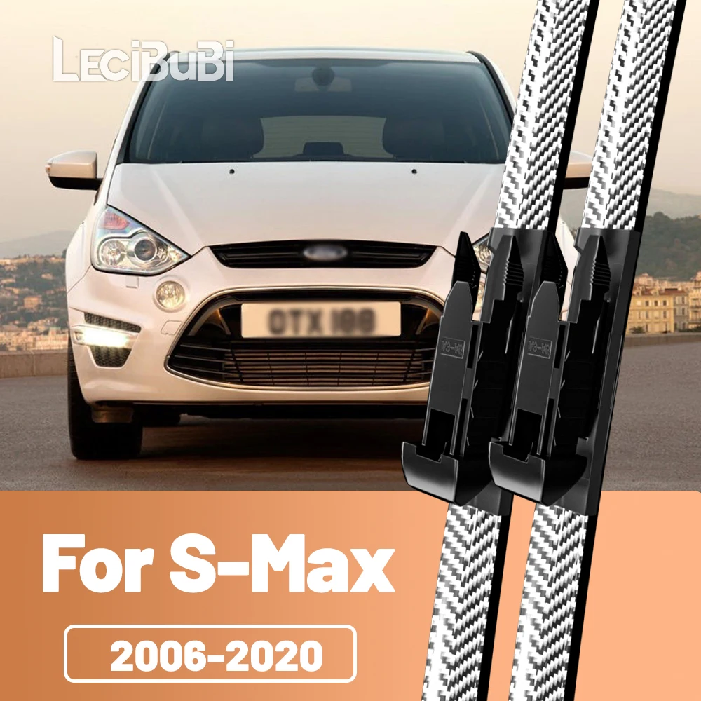 2 stücke Frontscheibe Scheibenwischerblätter Carbon Faser Scheibenwischer Für Ford S-Max SMax S Max 2006-2020 2010 2013 2014 2015 2016