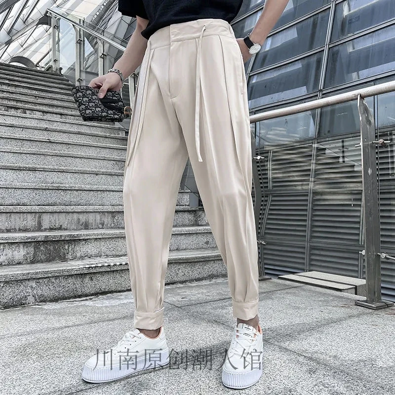 2024 Brand Clothing Men\'s Spring High Quality Casual Pants/Male Summer Fashion Business casual Trousers Loose Haroun Pants 28-38