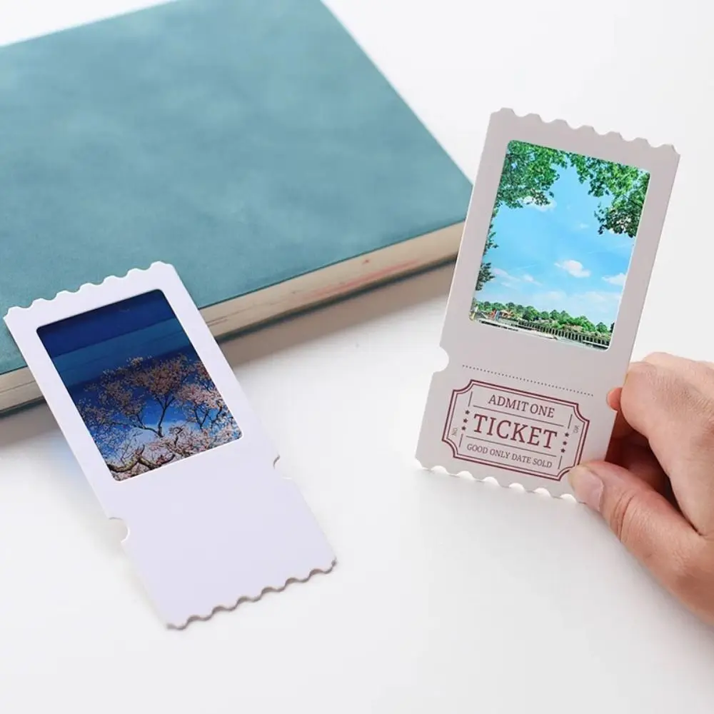 20Pcs Paper Film Ticket Root Bookmark Collectible Blank Slideshow Transparent Card Peripheral DIY Scrapbooking Ticket Root Frame