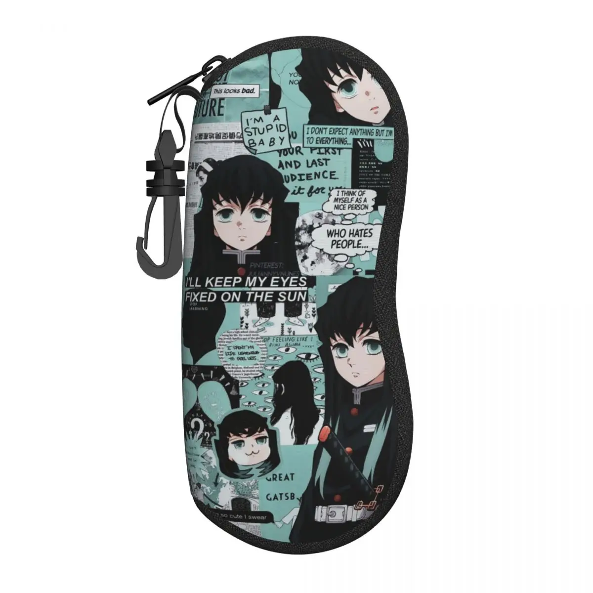 Custom Demon Slayer Muichiro Tokito Collage Shell Glasses Case Unisex Kimetsu No Yaiba Eyeglasses Case Sunglasses Protector Box