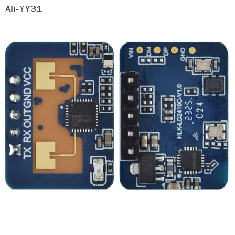 LD2410C 24 جيجا هرتز وجود الإنسان الاستشعار FMCW موجة الرادار التعريفي وحدة الجسم نبضات القلب كشف أجهزة الاستشعار عالية الدقة #3
