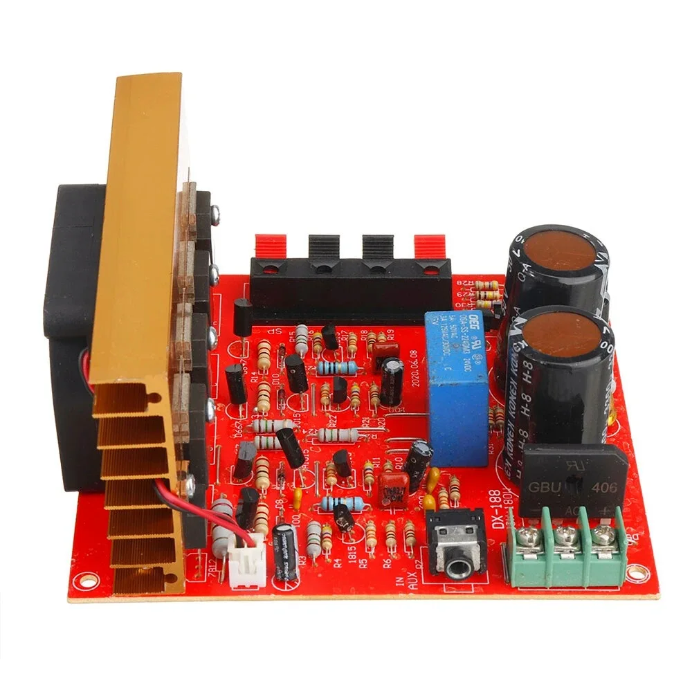 DX-188 2.0 channel 180W high power amplifier board, dual AC18-26V driver