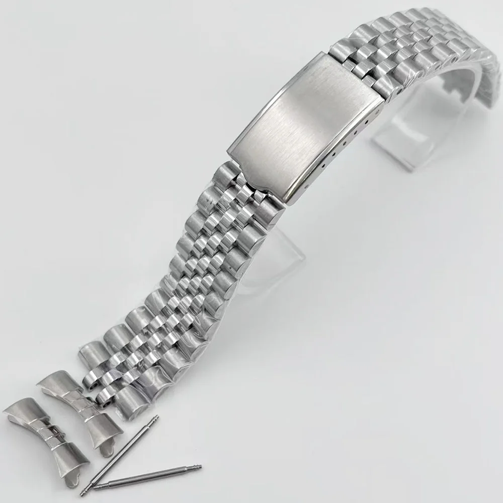 

20mm high-quality stainless steel watch strap, suitable for mechanical watches, with metal folding clasp and bracelet