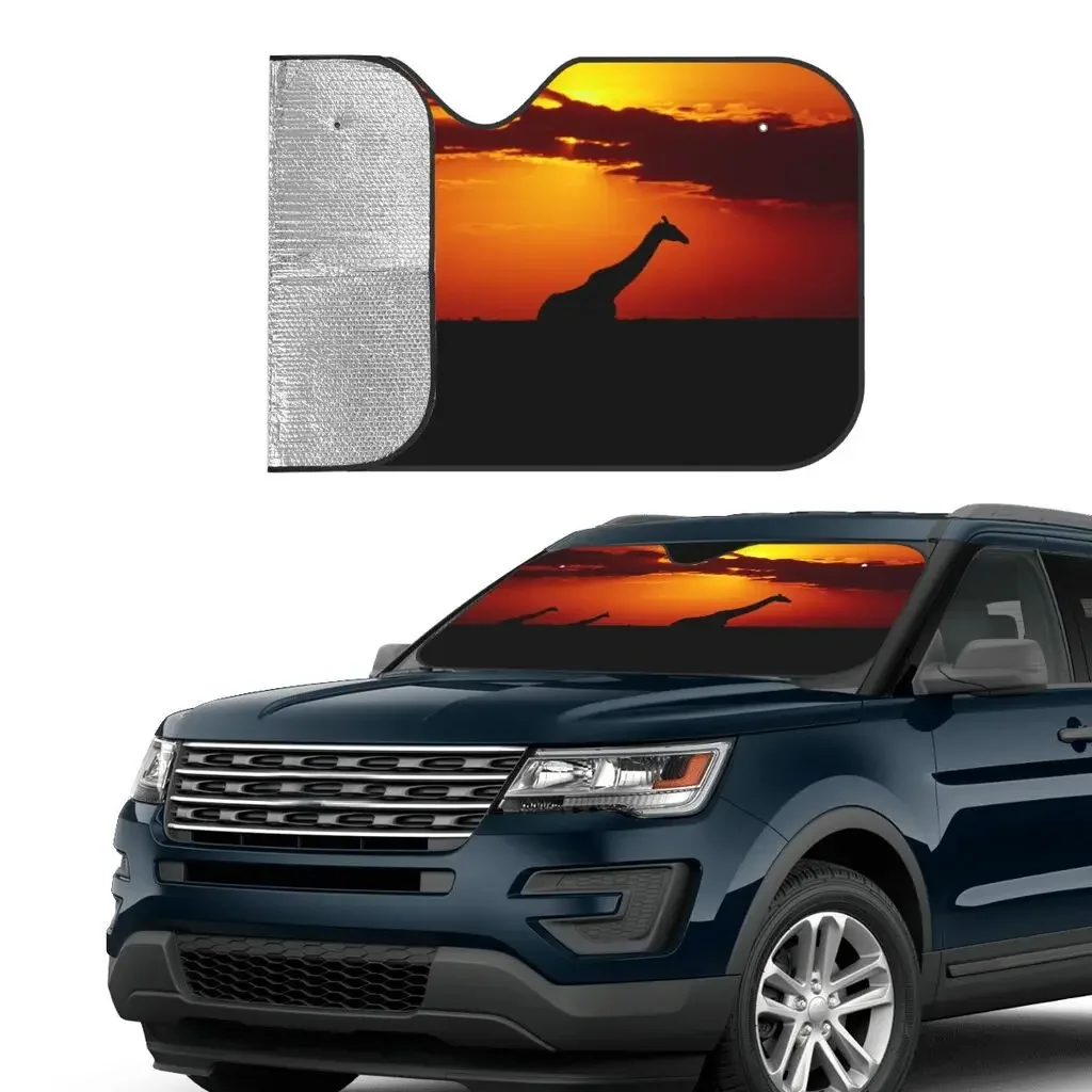 Girafa Universal Car Side Window Sun Shade, bonito pára-brisa, pára-sol para carros, sedan, caminhão, SUV, protetor de viseira