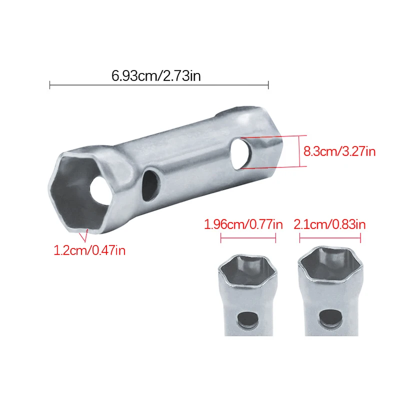 72 มม.ประแจรถจักรยานยนต์ Spark Plug เปลี่ยนซ่อมเครื่องมือ A7TC D8TC Spark Plug SOCKET ประแจซ็อกเก็ตหกเหลี่ยมด้านใน