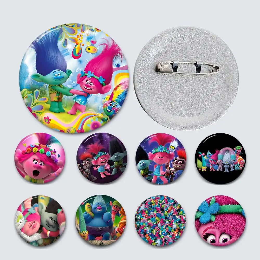 Movie T-Trolls New Brooches Soft Button Pin Funny Silly Gnarpy On A Skateboard Meme Badge Gamer Collection Gifts