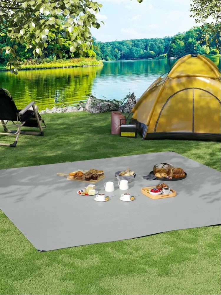 WOLTU Wasserdichte PE-Markise, strapazierfähige Planenabdeckung mit Ösen für Gartenmöbel, Gartenhaus, Trampolin, Holz, Auto, Camping