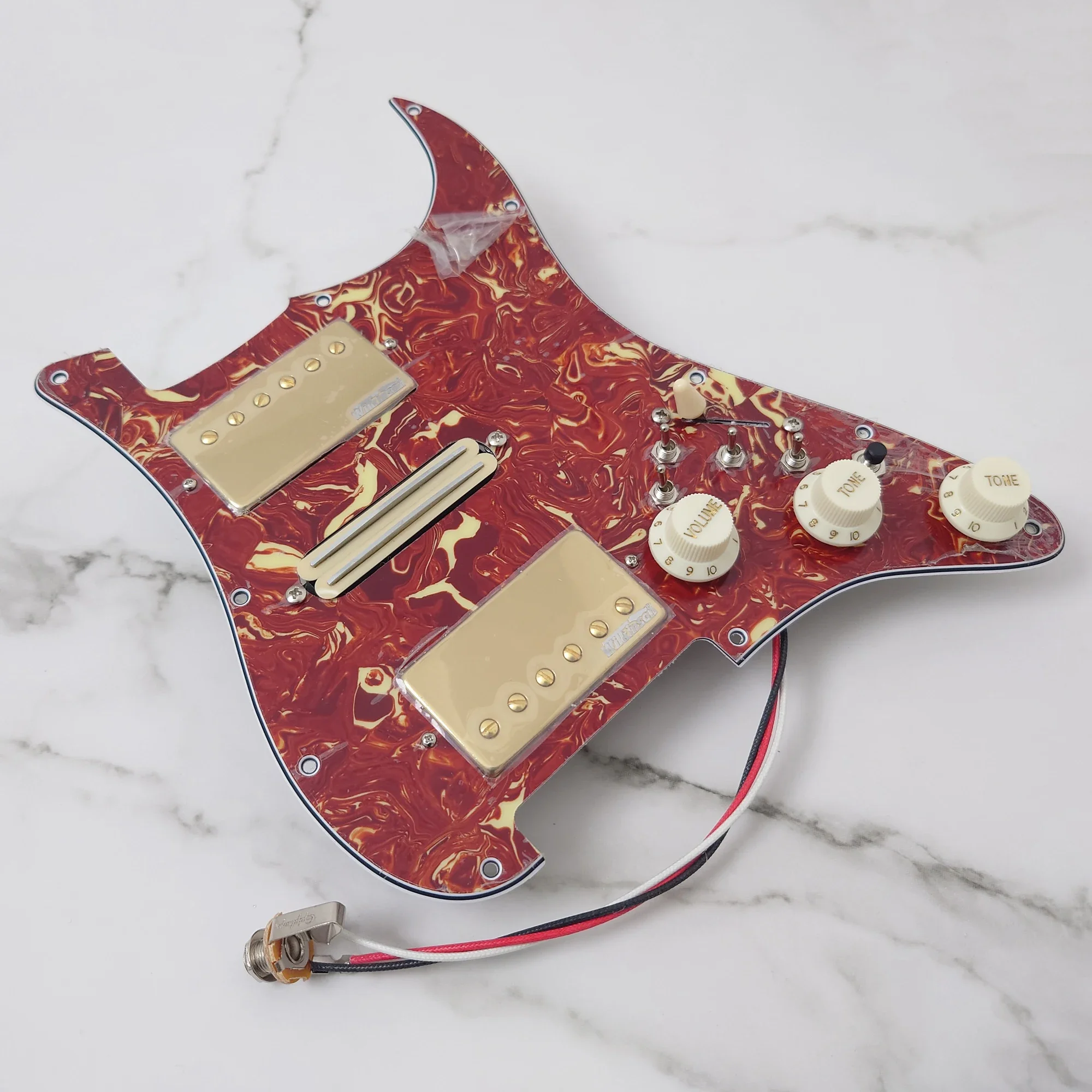 HSH Guitar Prewired Loaded Pickguard with Coil Splitting Alnico 5 Humbucker Pickups Set for ST Electric Guitar