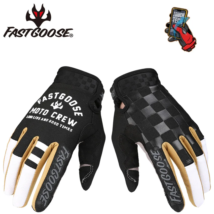 Fastgoose Motocross MX Sport Gloves Retro Rider Motorcycle Mountain Bike BMX DH MTB Cycling Riding Gloves