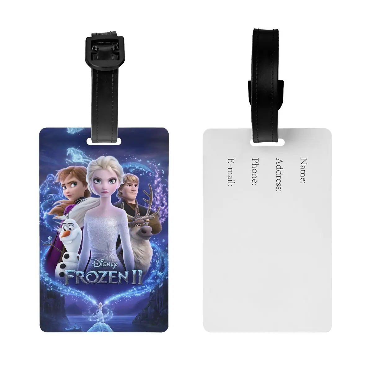 Custom Cartoon Frozen Princess Luggage Tag Custom Anna And Elsa Baggage Tags Privacy Cover ID Label