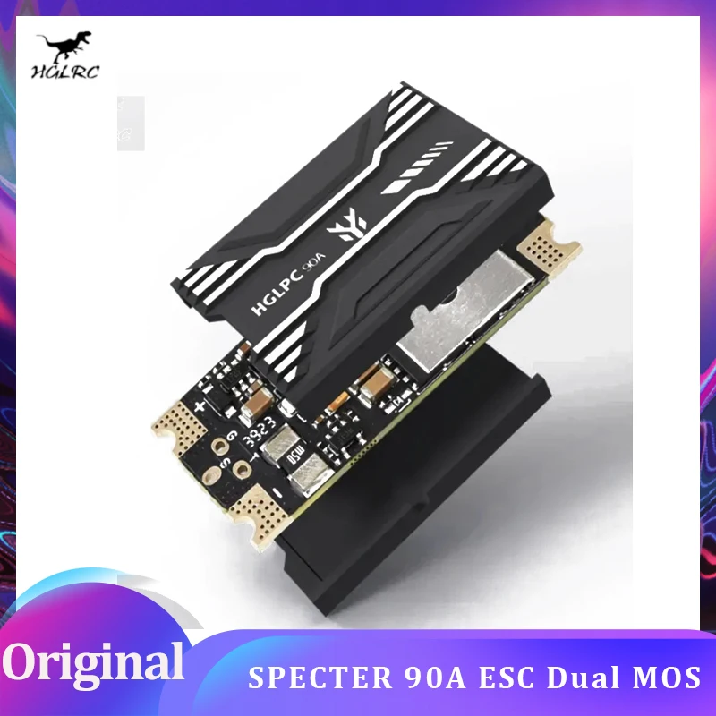 HGLRC SPECTER 90A ESC Dual MOS Support BL32 ESC Telemetry 2-8S for Movie-level X8, X4, and XCLASS RC FPV Drone