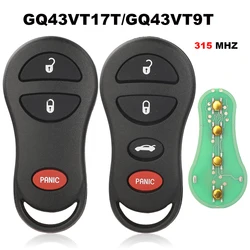 jingyuqin 3Buttons 315Mhz Remote Car Key For CHRYSLER CONCORDE 300M 2001 2002 2003 2004 GQ43VT17T Keyless key