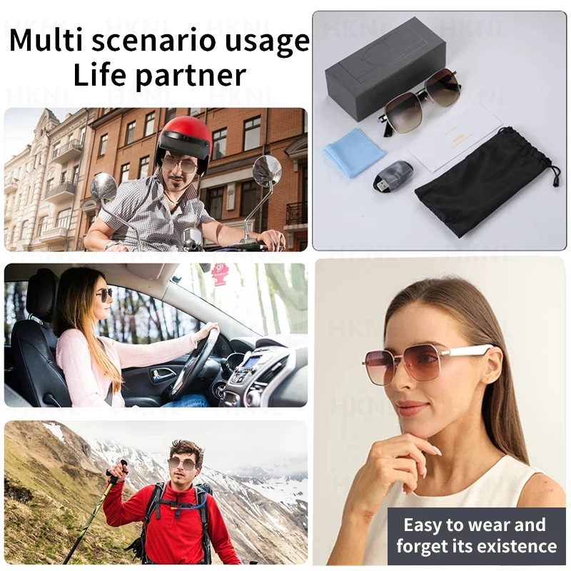 UV400 Bluetooth Smart Glasses, Ouvir Navegação Óculos de sol, UV400, Óculos UV, Música, Bluetooth, Chamada, Ao ar livre, Viagem, Condução