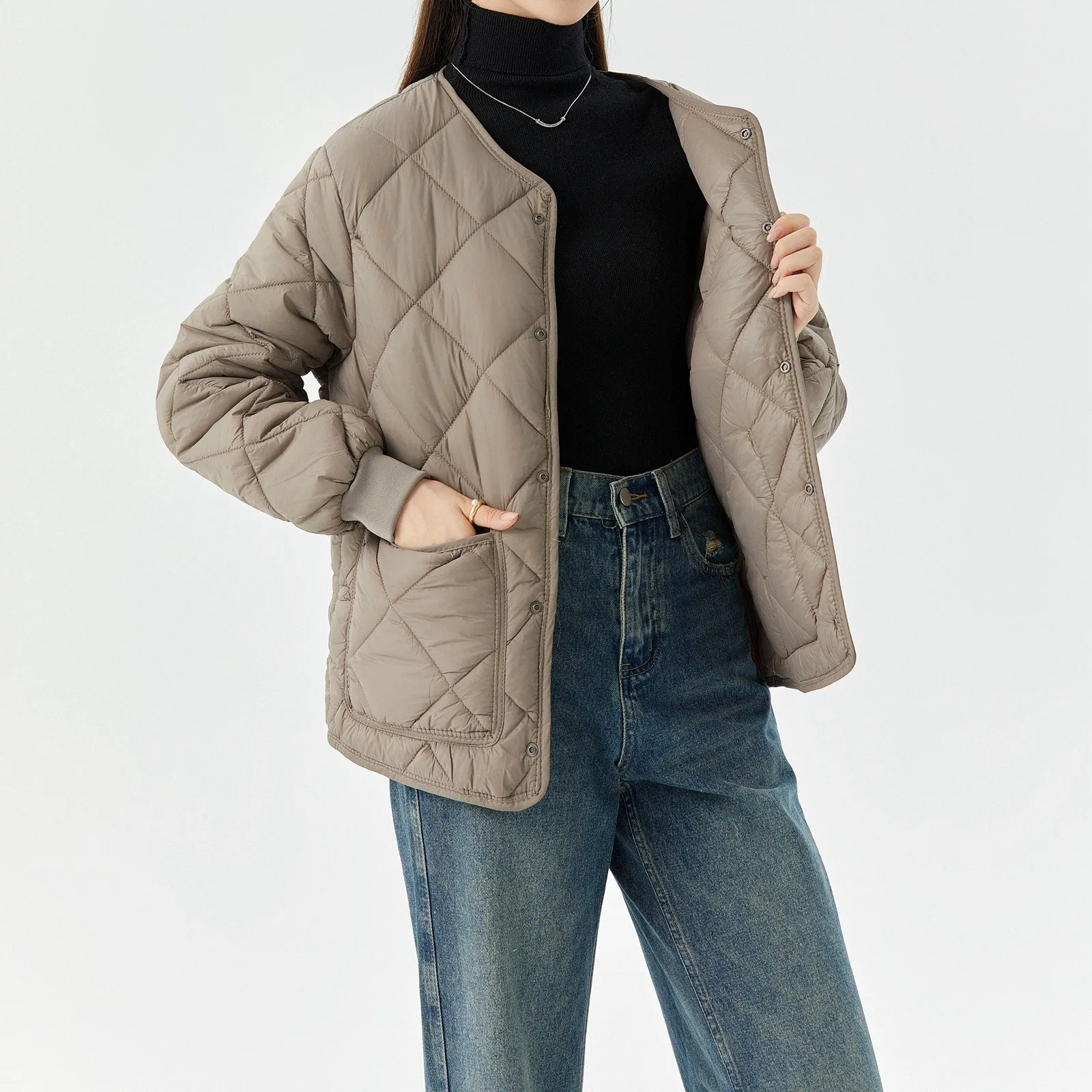 Outerwears Oversize Quilted Jacket Ultra Light Down Cotton-Padded Outwear Autumn Winter Jacket Woman Abrigos De Mujer