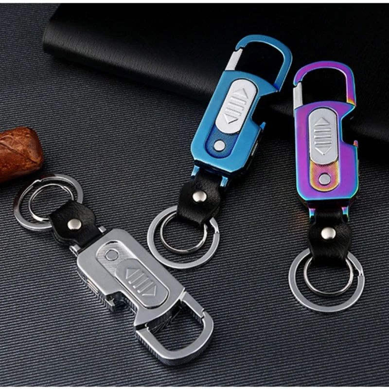 Flameless Lighter with Bottle Opener, Cigarette Lighter, Outdoor Keychain, USB Rechargeable, 4 in 1, Currency Detector Lamp