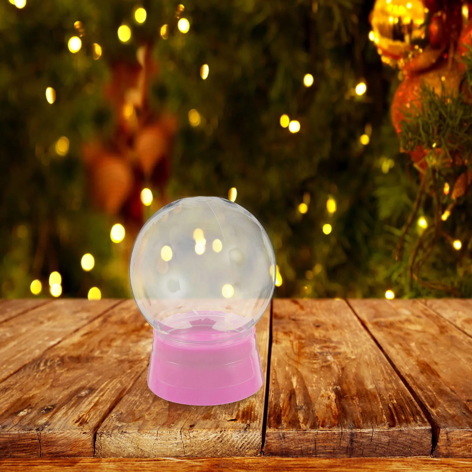 

6pcs 270Ml Crystal Snow Globe Diy Plastic Snow Globes For Christmas Craft Decor Home Office Party Decoration Gift Eternal