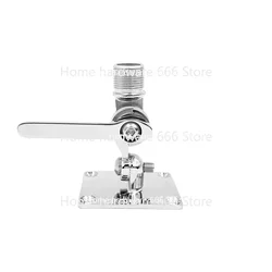Marine VHF Antenna Mount, Dual Axis, Heavy Duty Ratchet Mount, Adjustable Base for Boats, Rowing Accessories, Stainless Steel