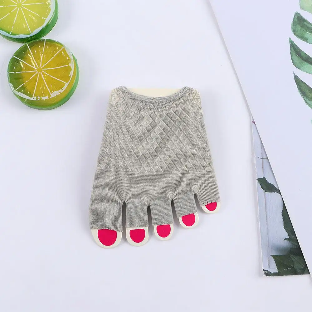 رقيقة تنفس الصيف النساء شبكة القطن المفتوحة تو الجوارب جورب النعال نصف النخيل الجوارب #4