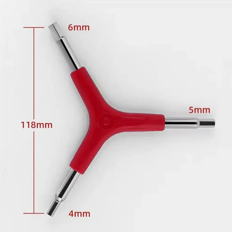 Y-Shaped 3-Way Hex Wrench – Inner Hexagon Spanner, 4/5/6mm for Outdoor Camping, Cycling & Mountain Bike Maintenance Repair Tool image 2