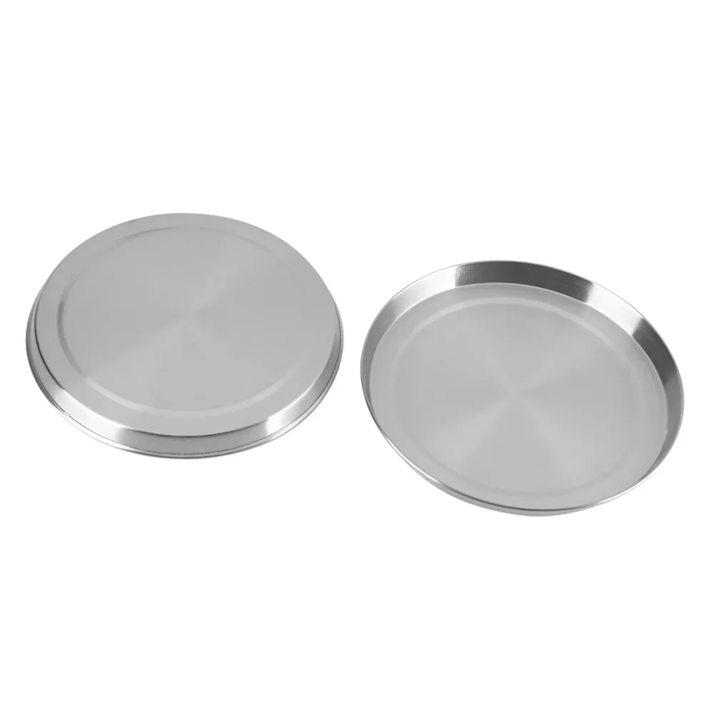 4 PCS Stainless Steel Stove Top Covers Silver Round Shape Electric Cooktop Covers Easy to Clean Two Size