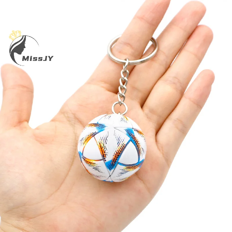 PU Leather Football Souvenir Key Chain Men Women Soccer Fans Keychain Pendant Key Ring Gift Bag Charms Accessories