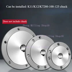 Flange,No Keyway Chuck Motor Shaft Flange,for Self Centering K11/K12/K72-80 K11/K12/K72-100 Inner Hole 12-25mm Chuck Flange