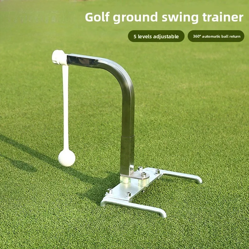 New Golf Ground Swing Practitioner 360 ° Rotation, Adjustable Height Portable
