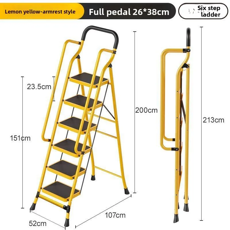 Household Goods Ladder Folding Thickened Small Indoor Stairs Four Or Five Steps Climbing Stairs Large Packaging Ladder