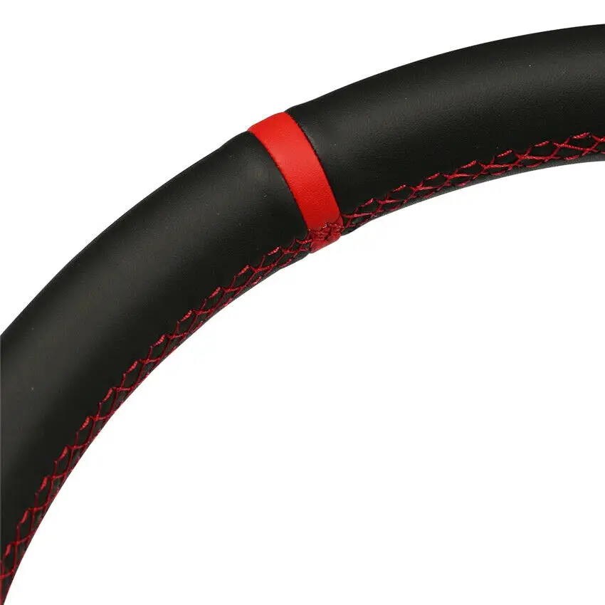 Ręcznie szyty pokrowiec na kierownicę z prawdziwej skóry DIY do Volkswagen VW Bora Akcesoria wewnętrzne z antypoślizgowym uchwytem