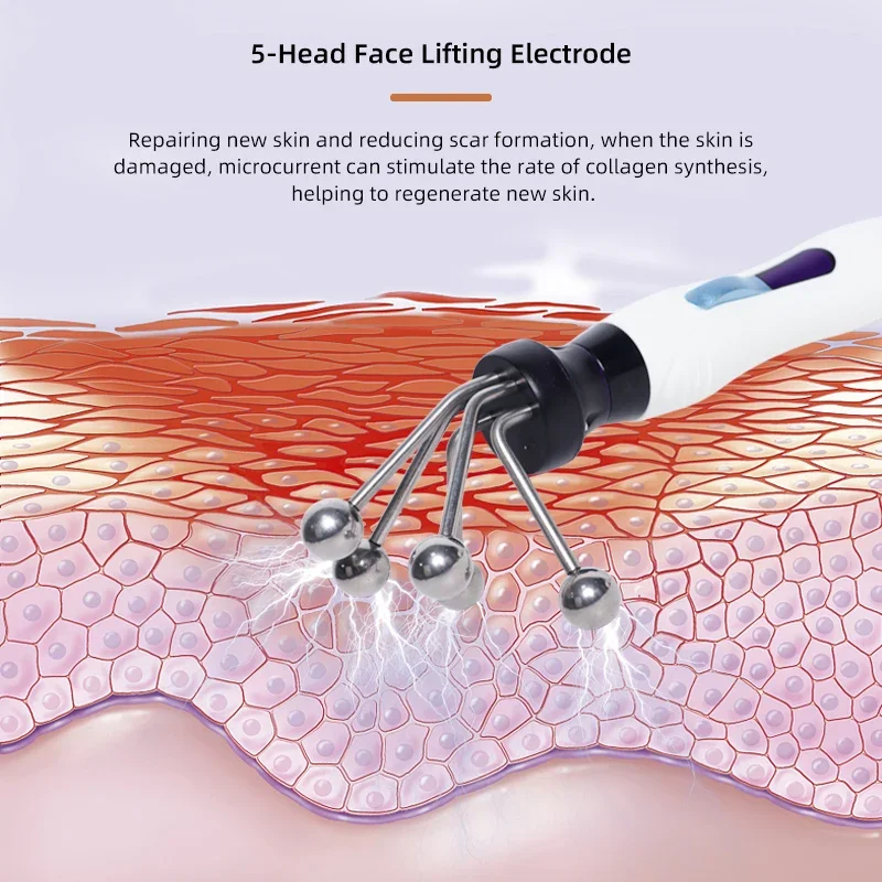 휴대용 BIO 미세전류 얼굴 마사지기 ABS 리틀 매직 볼 뷰티 살롱 기기 피부 탄력 강화 EU/UK/JP 플러그 타입