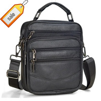 Fashion Men Genuine Leather Handbags Small Men's Shoulder for Tablet High Quality Office Messenger s Male Crossbody Bag