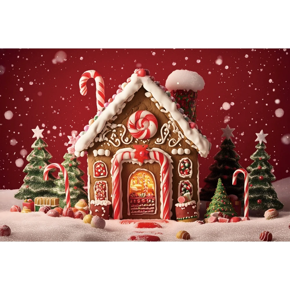 Christmas Kitchen Photography Background Garland Cabinet Xmas Tree Party Decoration Supplies Family Portrait Studio Props