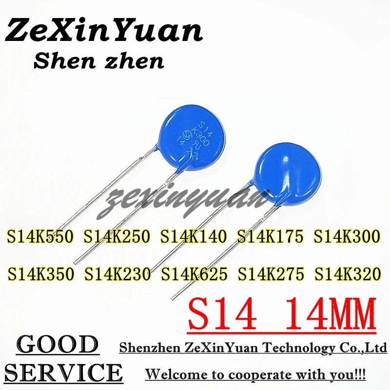 10 Cái/lốc Varistor S14K550 S14K250 S14K140 S14K175 S14K300 S14K350 S14K230 S14K625 S14K275 S14K320 Điện Trở S14K420 Ban Đầu Mới
