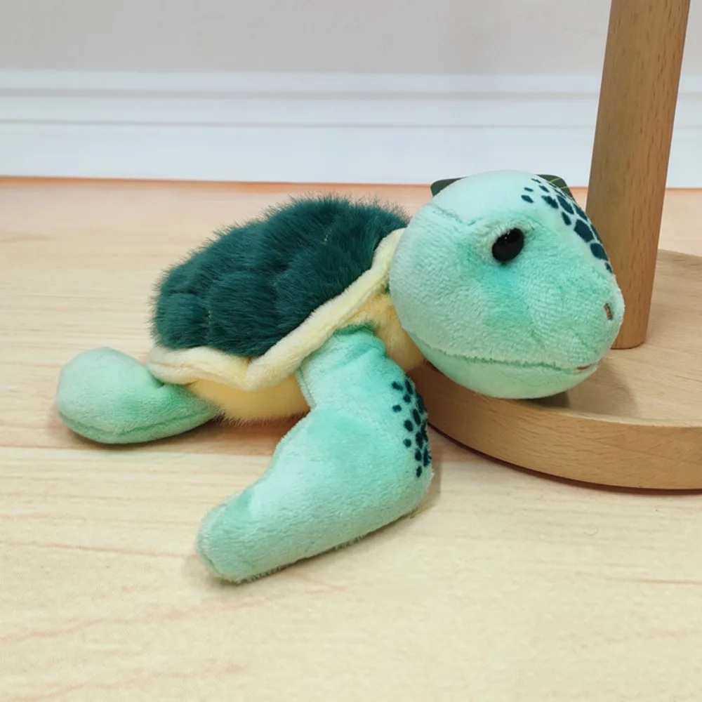 Marine Animal Tortoise Plush Toy Fluffy Collection Sea Turtle Stuffed Doll Cute Stuffed Little Cat Plush Doll Car Decor