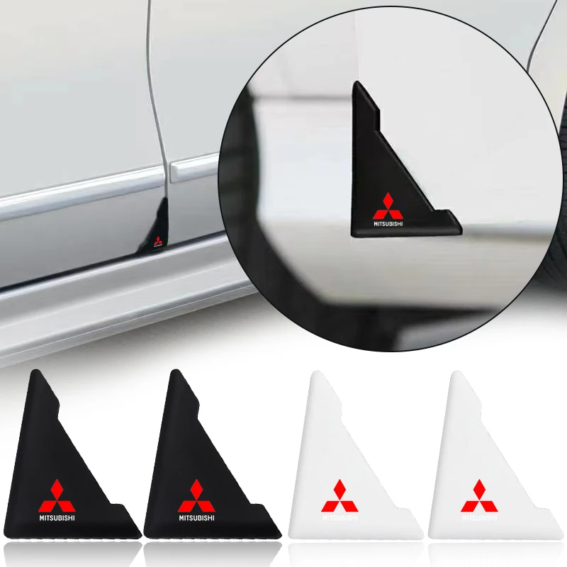 

2pcs Car Door Corner Protection Decals Stickers Car Styling For Mitsubishi Outlander I200 Pajero Eclipse ASX Lancer Space Delica