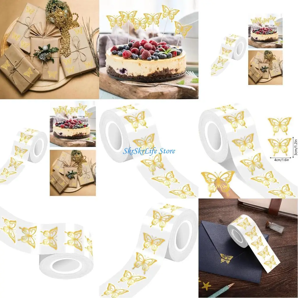 e65e-1-roll-creative-waterproof-golden-butterfly-decals-colorful-designs-for-personalizing-notebooks-folders-and-workspaces